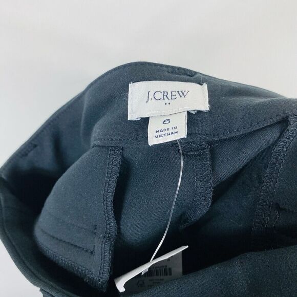 J. Crew Size 6 Ponte Slim Work Pants Black L1308 Work Career Business - Picture 5 of 6
